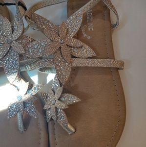 Madeline Stuart gold sandals